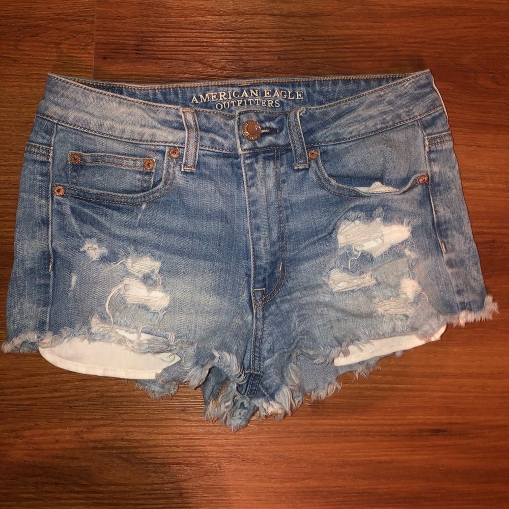 AE distressed shorts